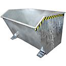 Bauer Kippbehälter GU-E 2000, mit Siebblech & Ablasshahn, öl-/wasserdicht, staplertauglich, B 1680 x T 1640 x H 1090 mm, feuerverzinkt