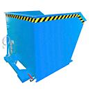 Bauer Kippbehälter GU-E 2000, mit Siebblech & Ablasshahn, öl-/wasserdicht, staplertauglich, B 1680 x T 1640 x H 1090 mm, lichtblau RAL 5012