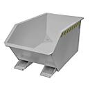 Bauer Kippbehälter GU-E 300, mit Siebblech & Ablasshahn, öl-/wasserdicht, staplertauglich, B 680 x T 1440 x H 580 mm, mausgrau RAL 7005