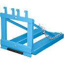 Bauer MH-I afvalverzamelaar, met rubberen aanslag, voor 1x 80- tot 360-L-MGB, L 1030 x B 585 H 680 mm, gelakt, lichtblauw RAL 5012