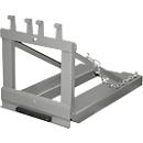 Bauer MH-I afvalverzamelaar, met rubberen aanslag, voor 1x 80- tot 360-L-MGB, L 1030 x B 585 H 680 mm, gelakt, muisgrijs RAL 7005