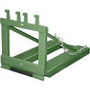 Bauer MH-I afvalverzamelaar, met rubberen aanslag, voor 1x 80- tot 360-L-MGB, L 1030 x B 585 H 680 mm, gelakt, reseda groen RAL 6011