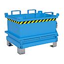 Bauer Mini-conteneur à fond rabattable MSB 150 - 800 x 600 x 625 mm - bleu clair RAL 5012