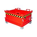 Bauer Mini-conteneur à fond rabattable MSB 250 - 1000 x 800 x 625 mm - rouge feu RAL 3000