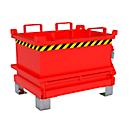 Bauer Mini-Klappbodenbehälter MSB 150, B 800 x T 600 x H 625 mm, feuerrot RAL 3000