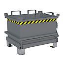 Bauer Mini-Klappbodenbehälter MSB 150, B 800 x T 600 x H 625 mm, mausgrau RAL 7005