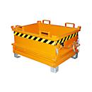Bauer Mini-Klappbodenbehälter MSB 250, B 1000 x T 800 x H 625 mm, gelborange RAL 2000