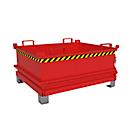 Bauer Mini-Klappbodenbehälter MSB 400, B 1200 x T 1000 x H 625 mm, feuerrot RAL 3000