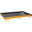 Bauer Regalwanne RW 2200-1 PE, mit PE-Einsatz, lackiert, L 2165 x B 1315 x H 230 mm, gelborange RAL 2000