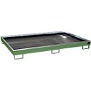 Bauer Regalwanne RW 2200-1 PE, mit PE-Einsatz, lackiert, L 2165 x B 1315 x H 230 mm, resedagrün RAL 6011