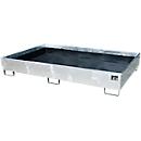 Bauer Regalwanne RW 2200-2 PE, mit PE-Einsatz, L 2165 x B 1315 x H 510 mm, feuerverzinkt