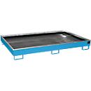 Bauer Regalwanne RW 2200-2 PE, mit PE-Einsatz, L 2165 x B 1315 x H 510 mm, lichtblau RAL 5012