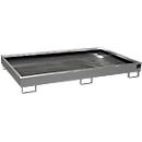 Bauer Regalwanne RW 2200-2 PE, mit PE-Einsatz, L 2165 x B 1315 x H 510 mm, mausgrau RAL 7005
