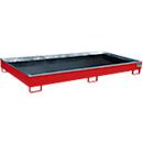 Bauer Regalwanne RW 2700-1 PE, mit PE-Einsatz, L 2665 x B 1315 x H 210 mm, feuerrot RAL 3000