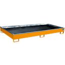 Bauer Regalwanne RW 2700-1 PE, mit PE-Einsatz, L 2665 x B 1315 x H 210 mm, gelborange RAL 2000