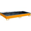 Bauer Regalwanne RW 2700-2 PE, mit PE-Einsatz, L 2665 x B 1315 x H 305 mm, gelborange RAL 2000