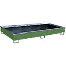 Bauer Regalwanne RW 2700-2 PE, mit PE-Einsatz, L 2665 x B 1315 x H 305 mm, resedagrün RAL 6011