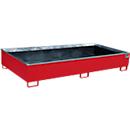 Bauer Regalwanne RW 2700-3 PE, mit PE-Einsatz, L 2665 x B 1315 x H 440 mm, feuerrot RAL 3000