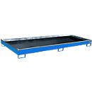 Bauer Regalwanne RW 3300-1 PE, mit PE-Einsatz, B 3262 x T 1312 x H 195 mm, bis 240 l, Stahl lackiert, lichtblau