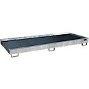 Bauer Regalwanne RW 3300-2 PE, mit PE-Einsatz, B 3262 x T 1312 x H 267 mm, bis 540 l, Stahl feuerverzinkt