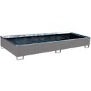 Bauer Regalwanne RW 3300-3 PE, mit PE-Einsatz, B 3262 x T 1312 x H 383 mm, bis 1000 l, Stahl lackiert, mausgrau