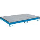 Bauer Regalwanne RW-GR 2200-1 PE, mit PE-Einsatz, mit Gitterrost, L 2165 x B 1315 x H 230 mm , lichtblau RAL 5012