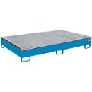 Bauer Regalwanne RW-GR 2200-2 PE, mit PE-Einsatz, mit Gitterrost, L 2165 x B 1315 x H 510 mm, lichtblau RAL 5012