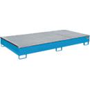 Bauer Regalwanne RW-GR 2700-2 PE, mit PE-Einsatz, mit Gitterrost, L 2665 x B 1315 x H 305 mm, lichtblau RAL 5012