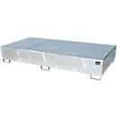 Bauer Regalwanne RW-GR 2700-3 PE, mit PE-Einsatz, mit Gitterrost, L 2665 x B 1315 x H 440 mm, feuerverzinkt