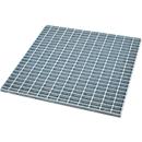 Bauer rooster voor roestvast stalen opvangbakken type VAW-1, tot 1000 kg/m², B 785 × D 785 × H 30 mm, thermisch verzinkt staal