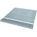 Bauer rooster voor roestvast stalen opvangbakken type VAW-1000, tot 1000 kg/m², B 1435 × D 1435 × H 30 mm, thermisch verzinkt staal
