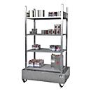 BAUER S 3021-4E étagère pour petits conteneurs, étagère de base, L 1200 x P 800 x H 2105 mm, 4 étagères en caillebotis + 1 bac de récupération