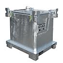 BAUER SAP 800-3 container voor gevaarlijk afval, plaatstaal, thermisch verzinkt, stapelbaar, B 1200 x D 1000 x H 1053 mm
