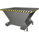 Bauer SBT Befülltrichter, Stahlblech, Stützfüße, Einfahrtaschen, lackiert, L 1320 x B 1710 x H 990 mm, mausgrau RAL 7005