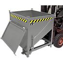 Bauer SGK 75 silocontainer, trekkoord lediging, L 1000 x B 1200 x H 1170 mm, 0,75 m³, tot 1000 kg, staal, muisgrijs