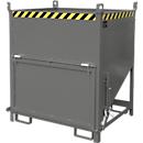 Bauer Silobehälter SGK 100, Zugseil-Entleerung, L 1000 x B 1200 x H 1405 mm, 1 m³, bis 1500 kg, Stahl, Mausgrau