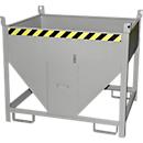 Bauer Silobehälter SGS 50, mit Schieberverschluss, L 1000 x B 1200 x H 1025 mm, 0,5 m³, bis 750 kg, Stahl, Mausgrau