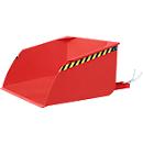 Bauer vorkheftruckbak BSI 100, kabelontgrendeling, L 1810 × B 1330 × H 810 mm, 1 m³, tot 1500 kg, gelakt staal, vuurrood