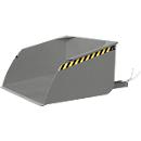 Bauer vorkheftruckbak BSI 100, kabelontgrendeling, L 1810 × B 1330 × H 810 mm, 1 m³, tot 1500 kg, staal gelakt, muisgrijs