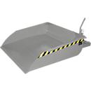 Bauer vorkheftruckbak BSI 50, kabelontgrendeling, L 1810 × B 1330 × H 710 mm, 0,5 m³, tot 750 kg, staal gelakt, muisgrijs