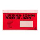 Begleitpapiertasche Novafix, selbstklebend, Format C5/C6, Aufdruck Lieferschein/Rechnung, Fenster r., LDPE, 250 Stück
