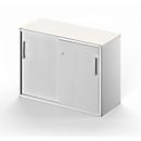 Beistellschrank TETRIS SOLID, 2 OH, in Schreibtischhöhe, B 1000 mm, 25 mm Abdeckplatte, weiß