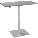 Beistelltisch Set Up, elektrisch höhenverstellbar, Monosäule, B 1000 x T 600 x H 635-1285 mm, graphit/weißalu