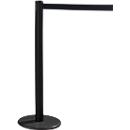 Belt post RS-GUIDESYSTEMS® GLA 28, incl. base plate ø 330 mm and belt reel 2.3 m long, 1 piece, black tape