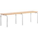 Bench, stackable, light grey, 1500 mm wide