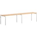 Bench, stackable, light grey, 2000 mm wide