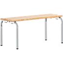 Bench, stackable, white-alu, 1015 mm wide