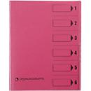bene Ordnungsmappe m. Schutzumschlag, Pendarec-Karton, recycling, rosa, 6-tlg.