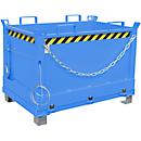 Benne à fond ouvrant FB 500, Benne à fond ouvrant FB 500, L 800 x P 1200 x H 860 mm, bleu
