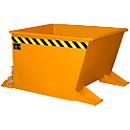 Benne basculante pour copeaux SGU-RZ30, pour chariot, étanche à l’huile et à l’eau, 300 L, jaune RAL 2000